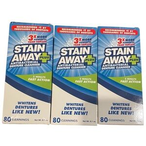 Stain Away Plus Denture Cleanser 8.1oz each (3 PACK)